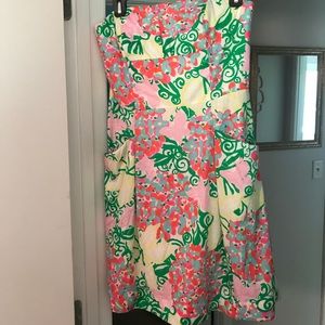 Lilly Pulitzer Dress-Mariposa strapless Easter